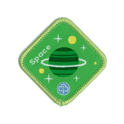 Brownies space Interest woven badge