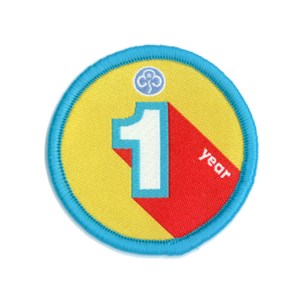 Anniversary woven badge 1 year