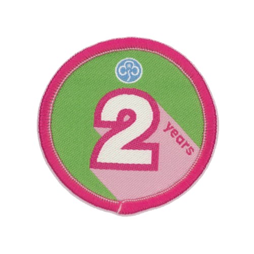 Anniversary woven badge 2 years
