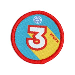 Anniversary woven badge 3 years