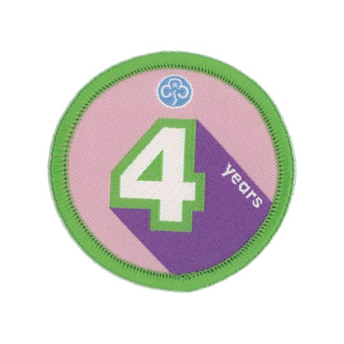 Anniversary woven badge 4 years
