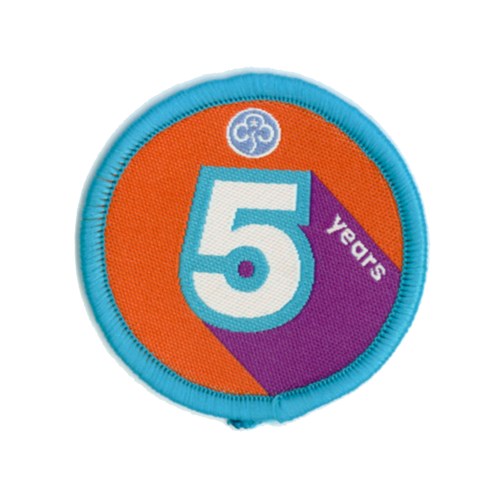 Anniversary woven badge 5 years