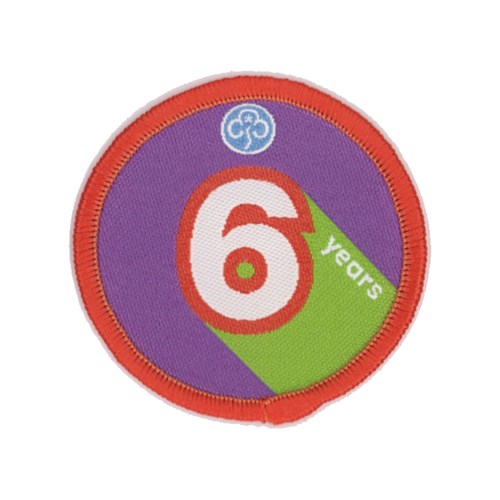 Anniversary woven badge 6 years