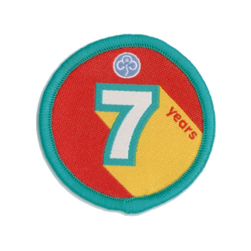 Anniversary woven badge 7 years