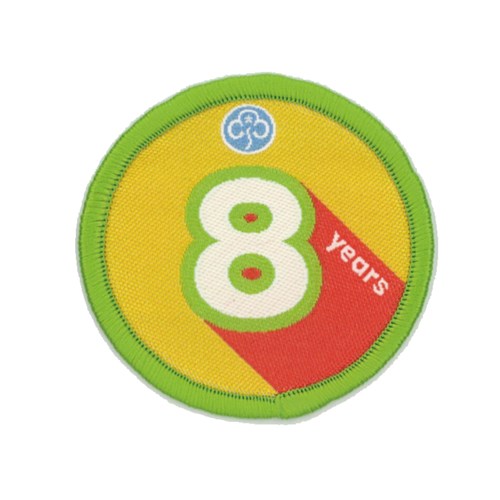 Anniversary woven badge 8 years