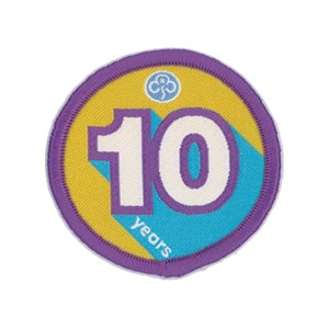 Anniversary woven badge 10 years