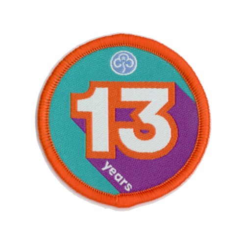 Anniversary woven badge 13 years