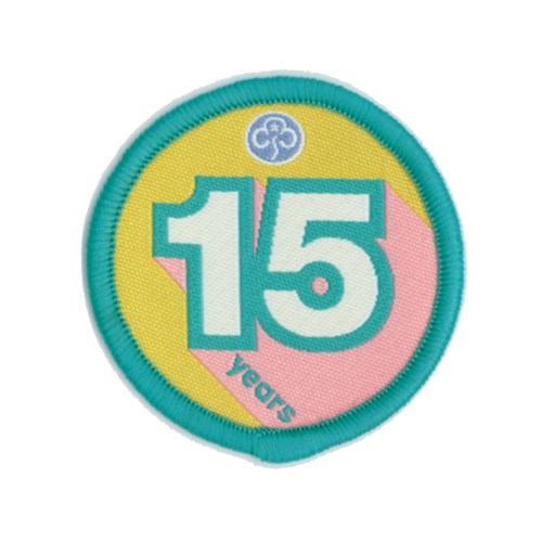 Anniversary woven badge 15 years