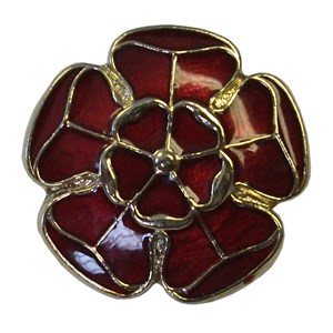 Lancashire rose metal badge