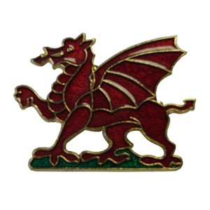 Welsh dragon metal badge