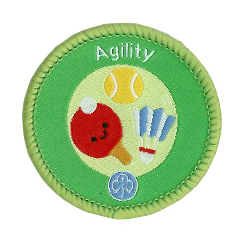 Rainbows Agility interest woven badge