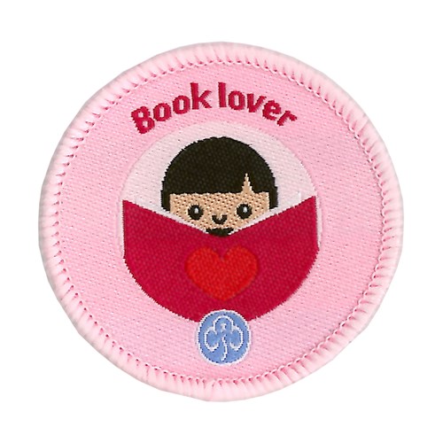 Rainbows Book lover interest woven badge