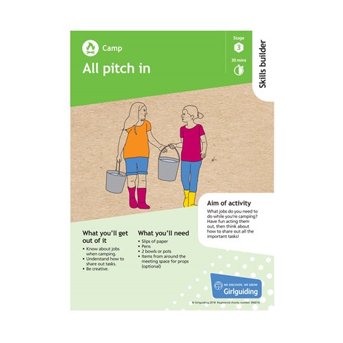 Camp skills builder stage 3 all pitch in activity resource
