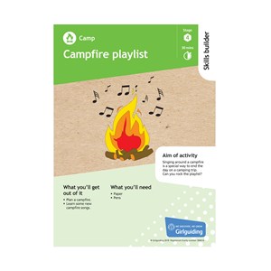 Camp skills builder stage 4 campfire playlist activity resource