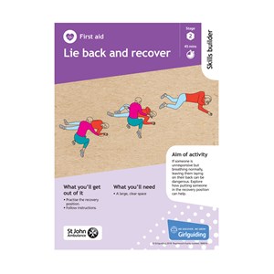 First Aid skills builder stage 2 Lie back and recover activity resource