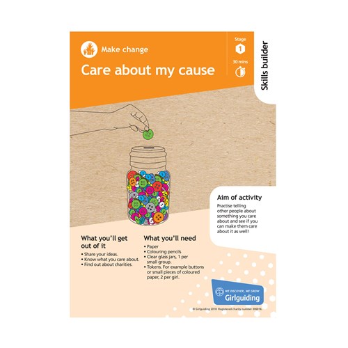 Make Change skills builder stage 1 Care about my cause activity resource