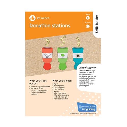Influence skills builder stage 5 donation stations activity resource
