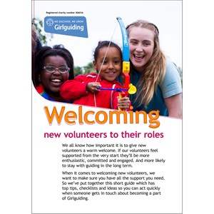 Girlguiding Welcome to new Volunteers material
