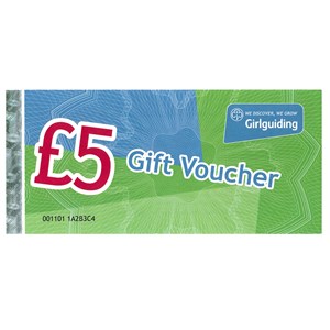 Girlguiding gift voucher £5 