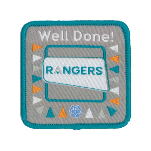 Well Done Rangers logo woven badge