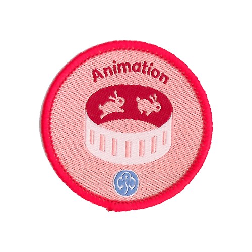 Guides animation interest woven badge