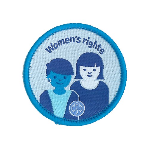 Guides Women's rights interest woven badge