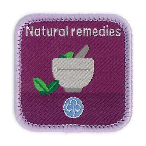 Guides natural remedies interest woven badge