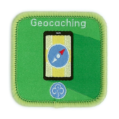Guides geocaching interest woven badge