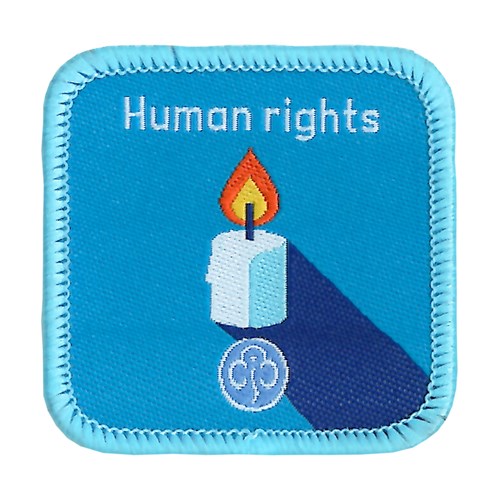 Guides human rights interest woven badge