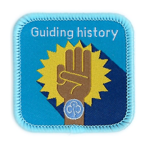 Guides guiding history interest woven badge