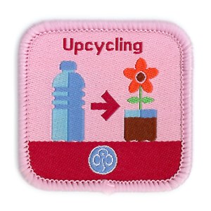 Guides upcycling interest woven badge