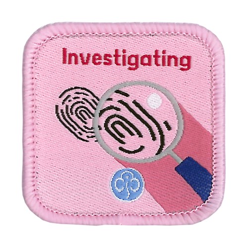 Guides investigating interest woven badge