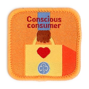 Guides conscious consumer interest woven badge