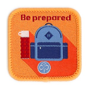 Guides be prepared interest woven badge