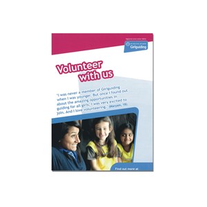Girlguiding Volunteer recruitment marketing leaflet