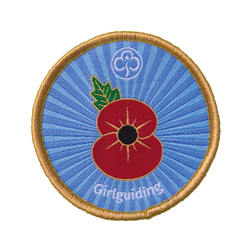 Royal British Legion Girlguiding Remembrance day woven badge