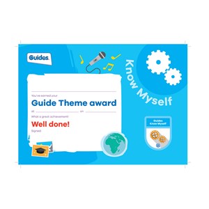 Theme award - Guides Know Myself certificate 