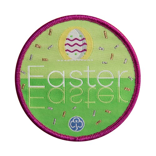 Easter woven badge