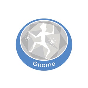 Gnome emblem metal badge