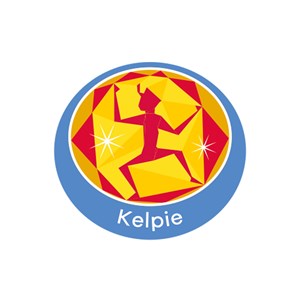 Kelpie emblem metal badge