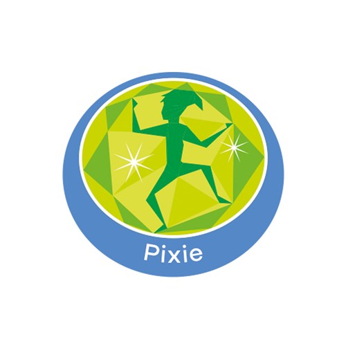 Pixie emblem metal badge