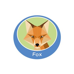 Fox emblem metal badge