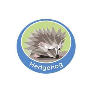 Hedgehog emblem metal badge