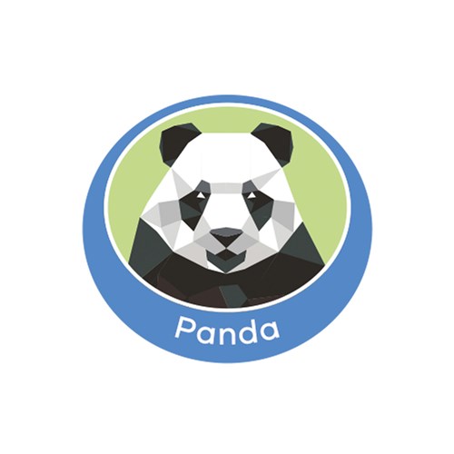 Panda emblem metal badge