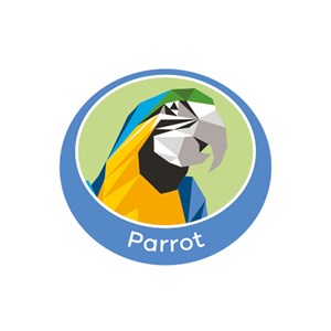 Parrot emblem metal badge