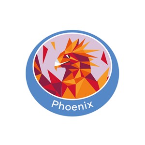 Phoenix emblem metal badge