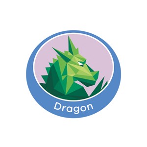 Dragon emblem metal badge