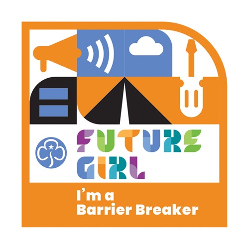 Future Girl Barrier Breaker woven badge