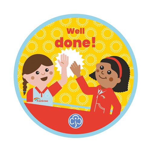 Well done Rainbows woven badge