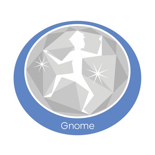 Gnome emblem woven badge